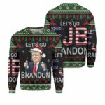 Trump Let's Go Brandon Let's Go FJB Branfon Ugly Christmas Sweater