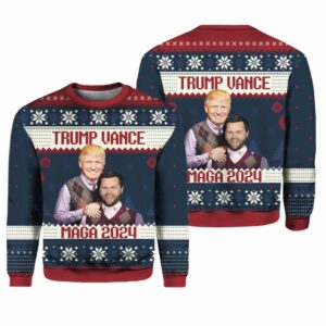 Trump Vance Step Brothers Maga 2024 Ugly Christmas Sweater 1 1