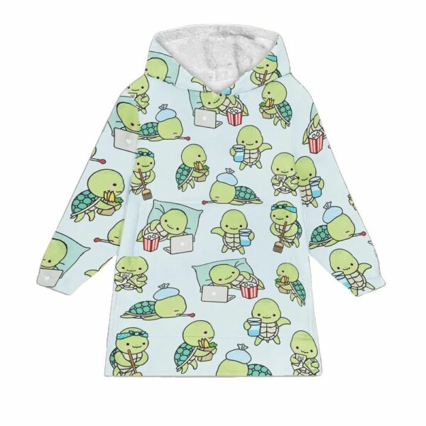 Turtles in Lockdown Blanket Hoodie 1