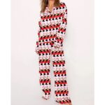 Women's Can Can Santa Pajama Set