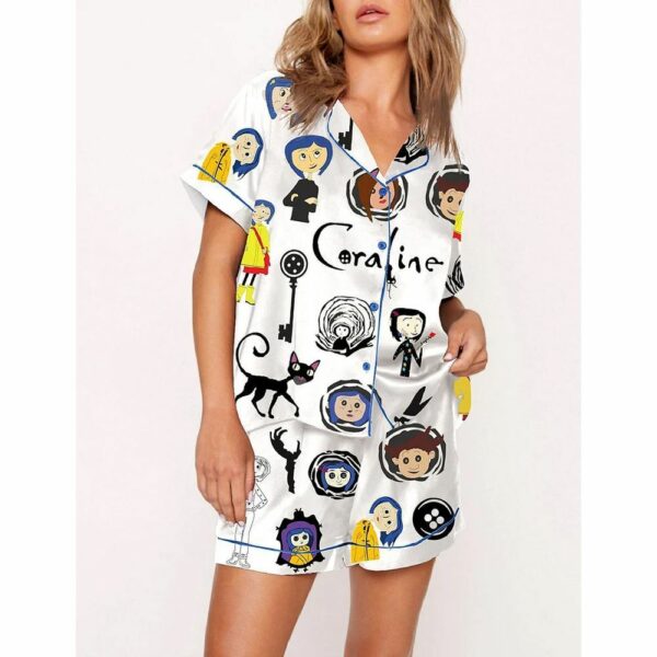 Womens Coraline Print Pajama Set 1