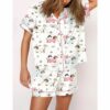 Womens Dachshund Cute Dog Pajama Set 1