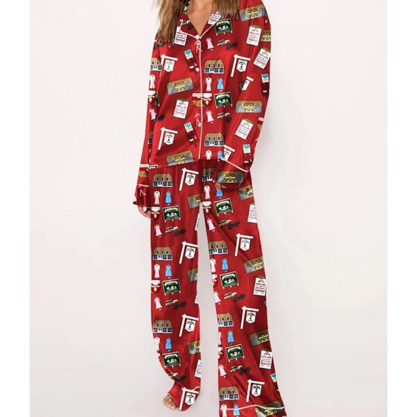 Womens White Christmas Pajama Set