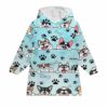 Woof Woof Dog Mom Blanket Hoodie