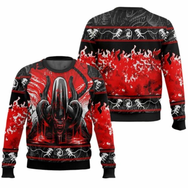 Xenomorph Alien Ugly Christmas Sweater 1 1