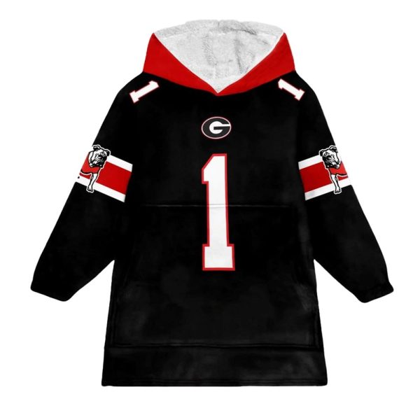 1 Georgia Football Unisex Blanket Hoodie 1 2