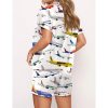 Airline Aircraft Satin Pajama Set For Women 2