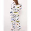 Airline Aircraft Satin Pajama Set For Women 4