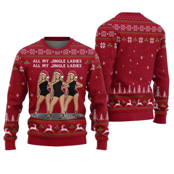 All My Jingle Ladies Ugly Holiday Sweater 1 2