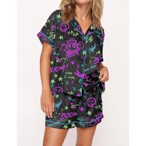 Arcane Jinx Graffiti Pajama Set For Women 0