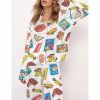 Aussie Fave Food Satin Pajama Set For Women 3