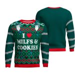 BELLA JHEANTOR I Heart MILFs & Cookies Christmas Sweater