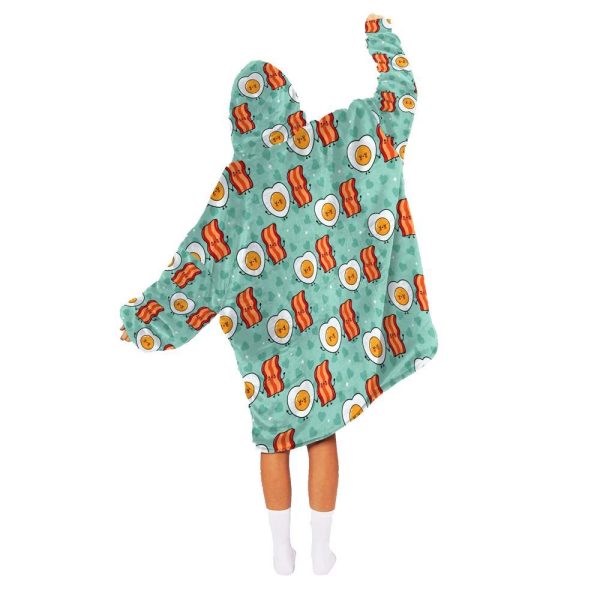 Bacon & Egg Couple Blanket Hoodies