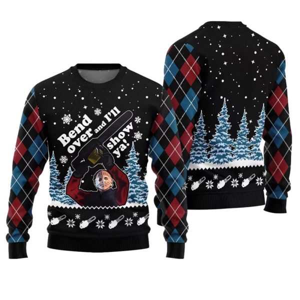 Bend Over and Ill Show Ya Ugly Christmas Sweater 1 1