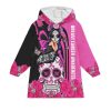 Breast Cancer Awareness Skull Blanket Hoodie