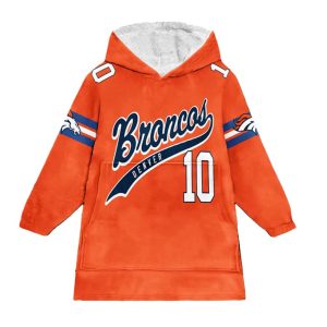 Broncos Football Unisex Blanket Hoodie 1 1