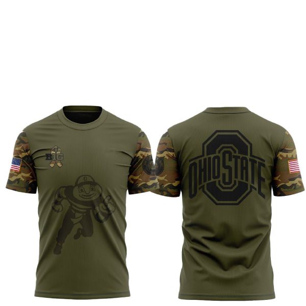 Buckeyes Camo 2025 Salute to Service Shirt 1