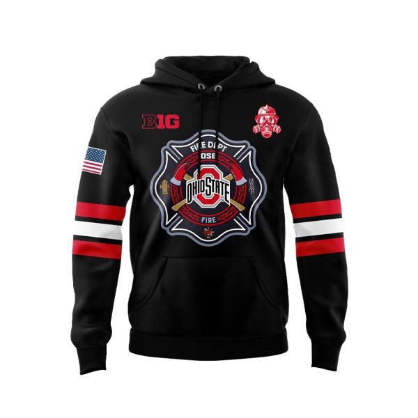 Buckeyes x 2025 Firefighter Appreciation Night Hoodie 1