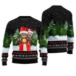 Cat Riding Motorcycle Ugly Christmas Sweater
