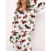 Christmas Dachshund Satin Pajama Set For Women 2