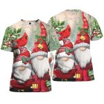 Christmas Gnome Red Bird Shirt