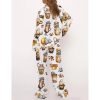 Coffee And Cats Pajama Set For Women 3