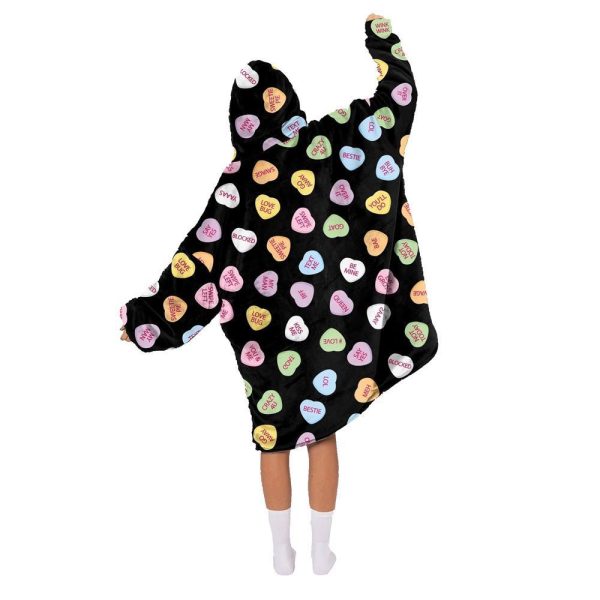 Conversation Hearts Blanket Hoodie 2