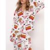 Coquette Chicken Nuggets Satin Pajama Set For Women 3