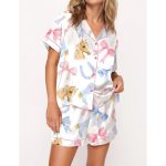 Coquette Equestrian Satin Pajama Set For Women