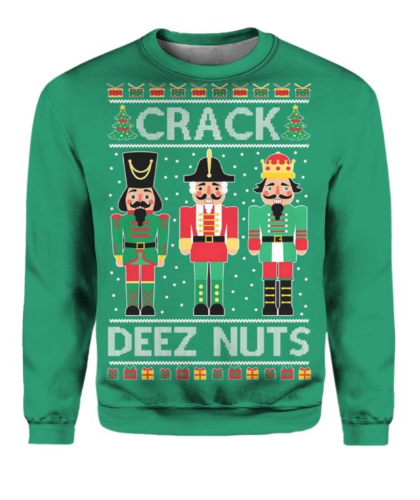 Crack Deez Nuts Ugly Christmas Sweater 1