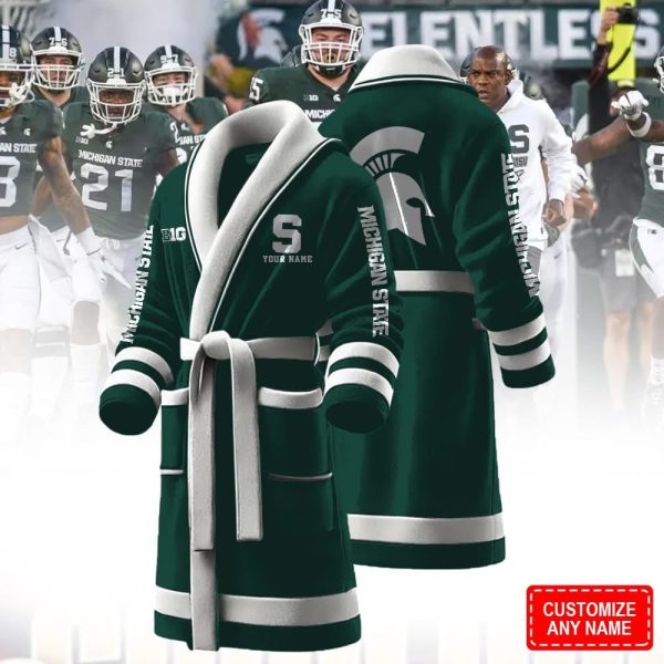 Custom Michigan State Luxurious Comfort Bathrobe