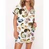 Cute Belly Cat Satin Pajama Set For Women 1