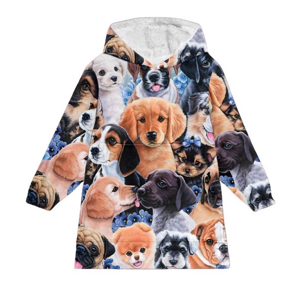 Cute Dogs Dog Mom Wearable Blanket 1