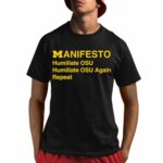 Dave Portnoy Wearing Manifesto Humiliate Osu Shirt