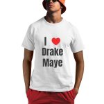 Drake Maye Wearing I Love Drake Maye Shirt