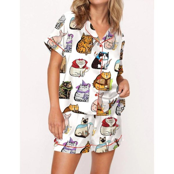 Dungeons And Cats DND Pajama Set For Women 1