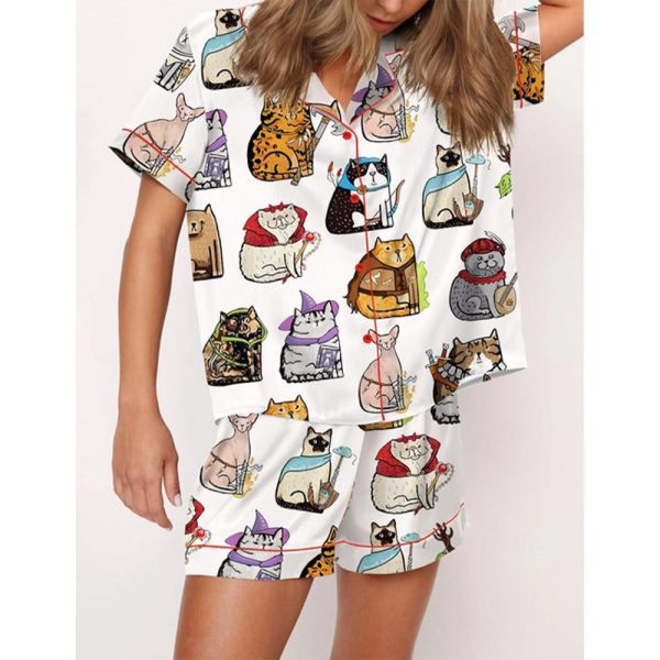 Dungeons And Cats DND Pajama Set For Women 2