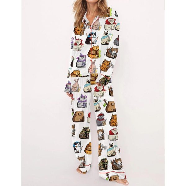 Dungeons And Cats DND Pajama Set For Women 3