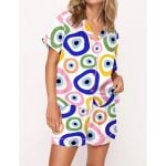Evil Eye Pajama Set For Women