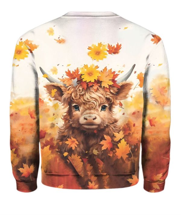 Fall Highland Cow Ugly Christmas Sweater 2