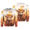 Fall Highland Cow Ugly Christmas Sweater 3