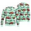 Farm Animals Christmas Truck Ugly Christmas Sweater 1 2