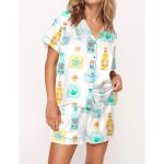 Fiesta Tequila Satin Pajama Set For Women