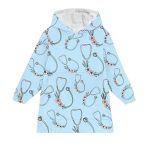 Floral Stethoscope Blanket Hoodie