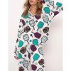 Flowers Pickleball Satin Pajama Set For Women 3