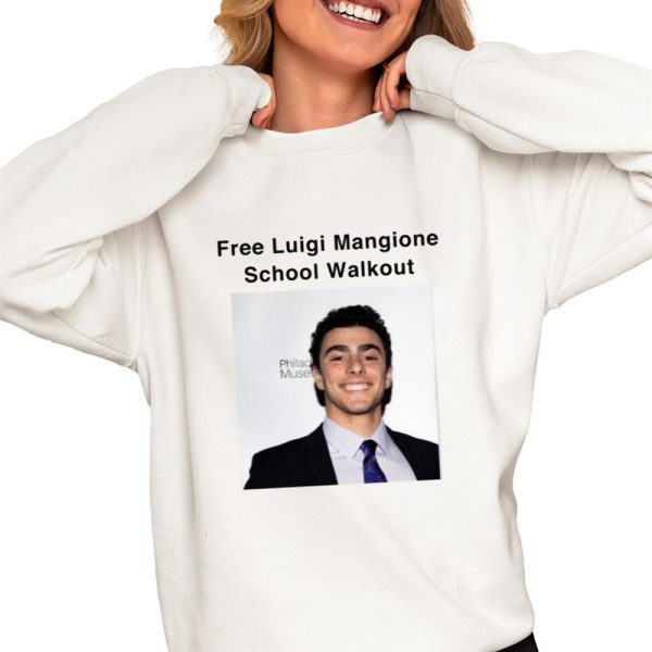 Free Luigi Mangione School Walkout Shirt 0 4