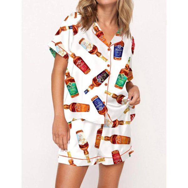 Full Set Of Kentucky Bourbon Whiskey Pajama Set For Women 1