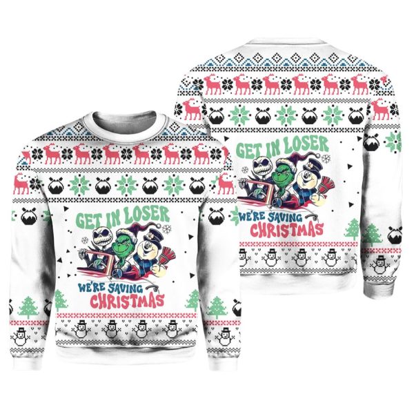 Get In Loser Christmas Ugly Christmas Sweater 3