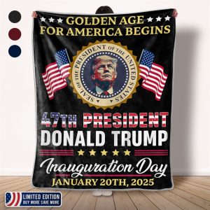 Golden Age 47th President Donald Trump Inauguration Day 2025 Blanket