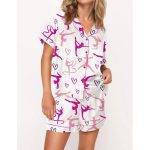 Gymnastics Girl Satin Pajama Set For Women